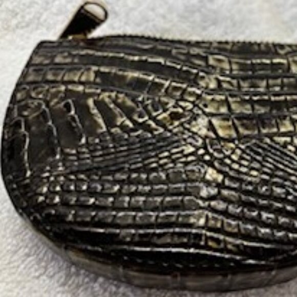 Brahmin "Britt" Onyx Melbourne leather zip close utility/coin purse NWT - Picture 5 of 10